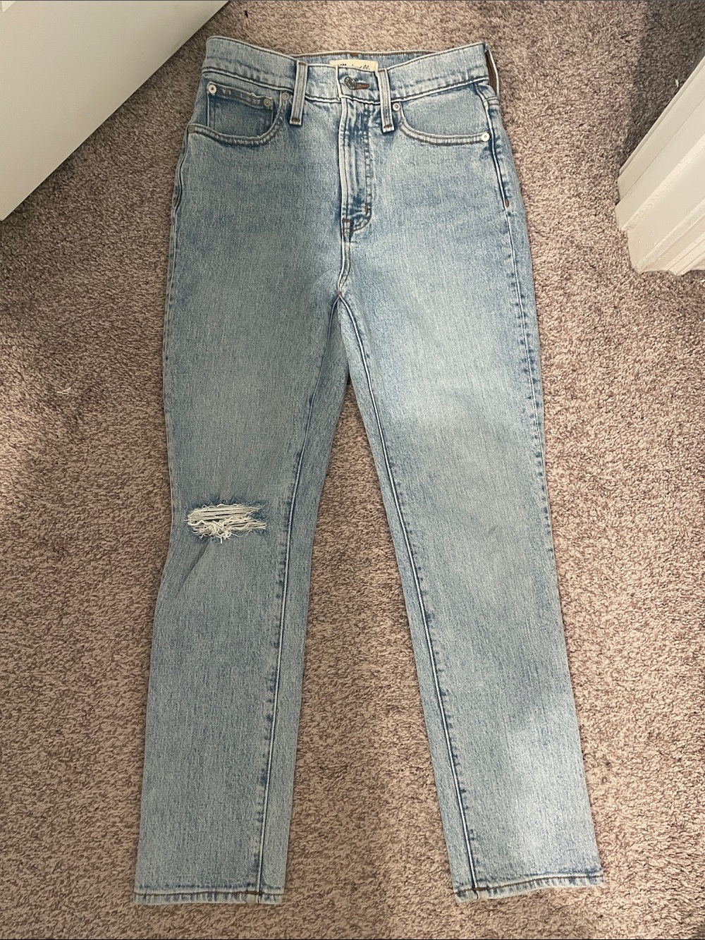 Madewell Light Blue the perfect vintage crop jeans size 25 inch waist